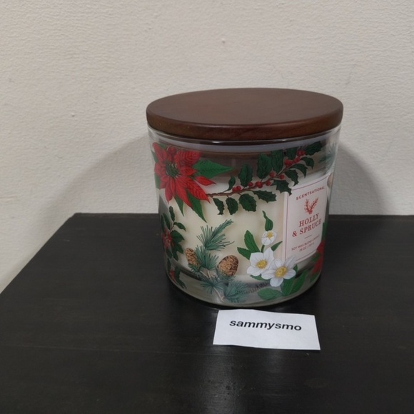 Scentsational HOLLY & SPRUCE soy wax blend Candle, HOLIDAY 26 Ounce - Picture 5 of 8